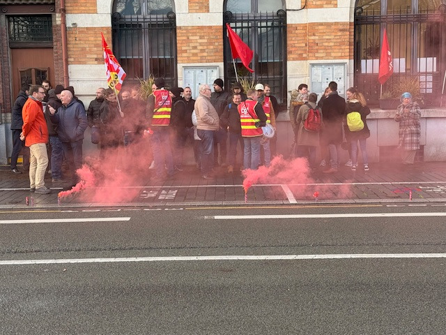 Grève CGT Saint-André-lez-Lille agents territoriaux 16 décembre 2025